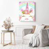 Cute Unicorn | Diamond Painting Displayed as Home Decor