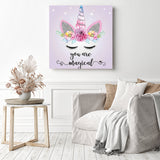 Unicorn Magic | Diamond Painting Displayed as Home Decor