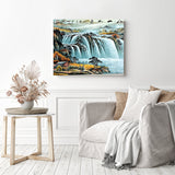 Majestic Falls | Diamond Painting Displayed as Home Decor