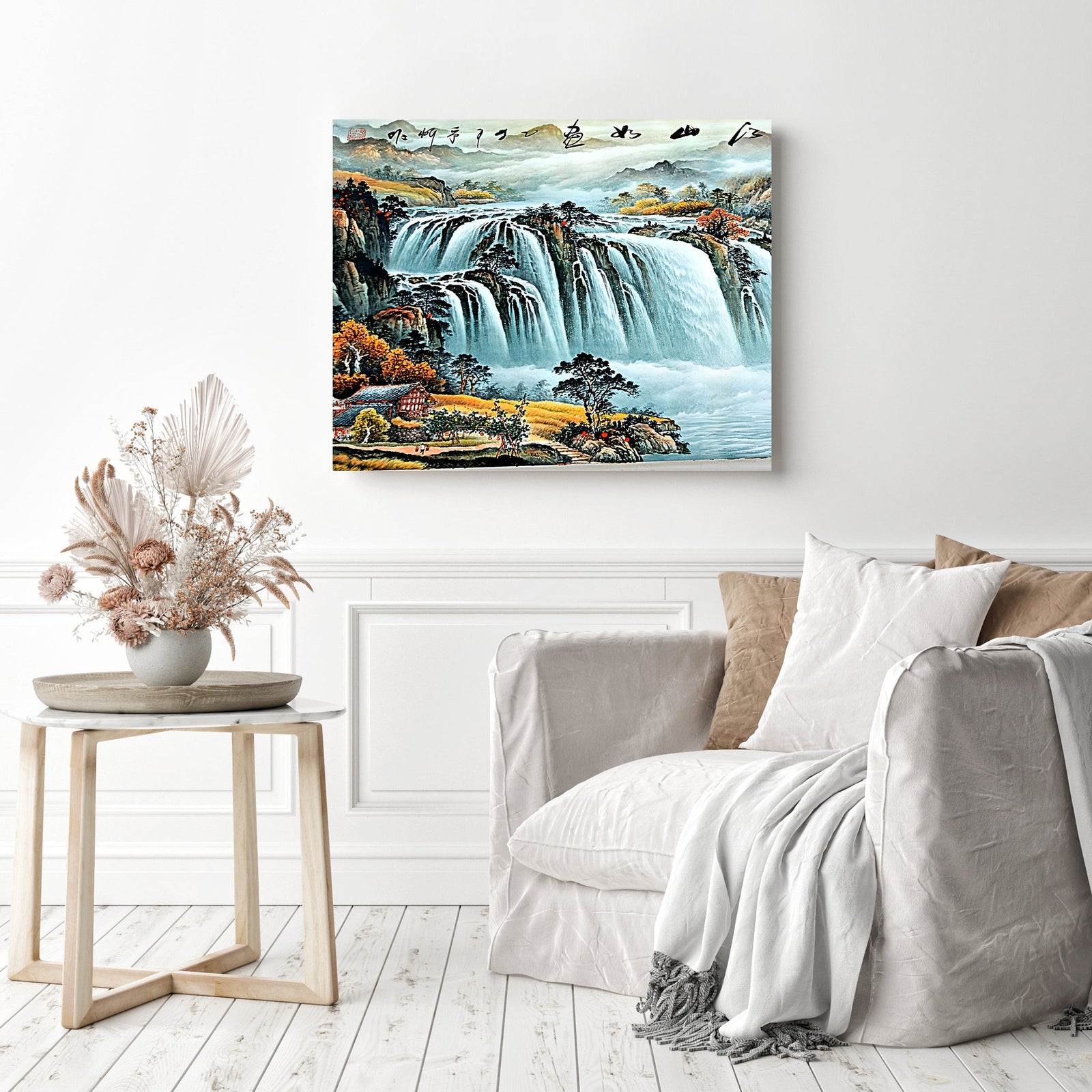 Majestic Falls | Diamond Painting Displayed as Home Decor