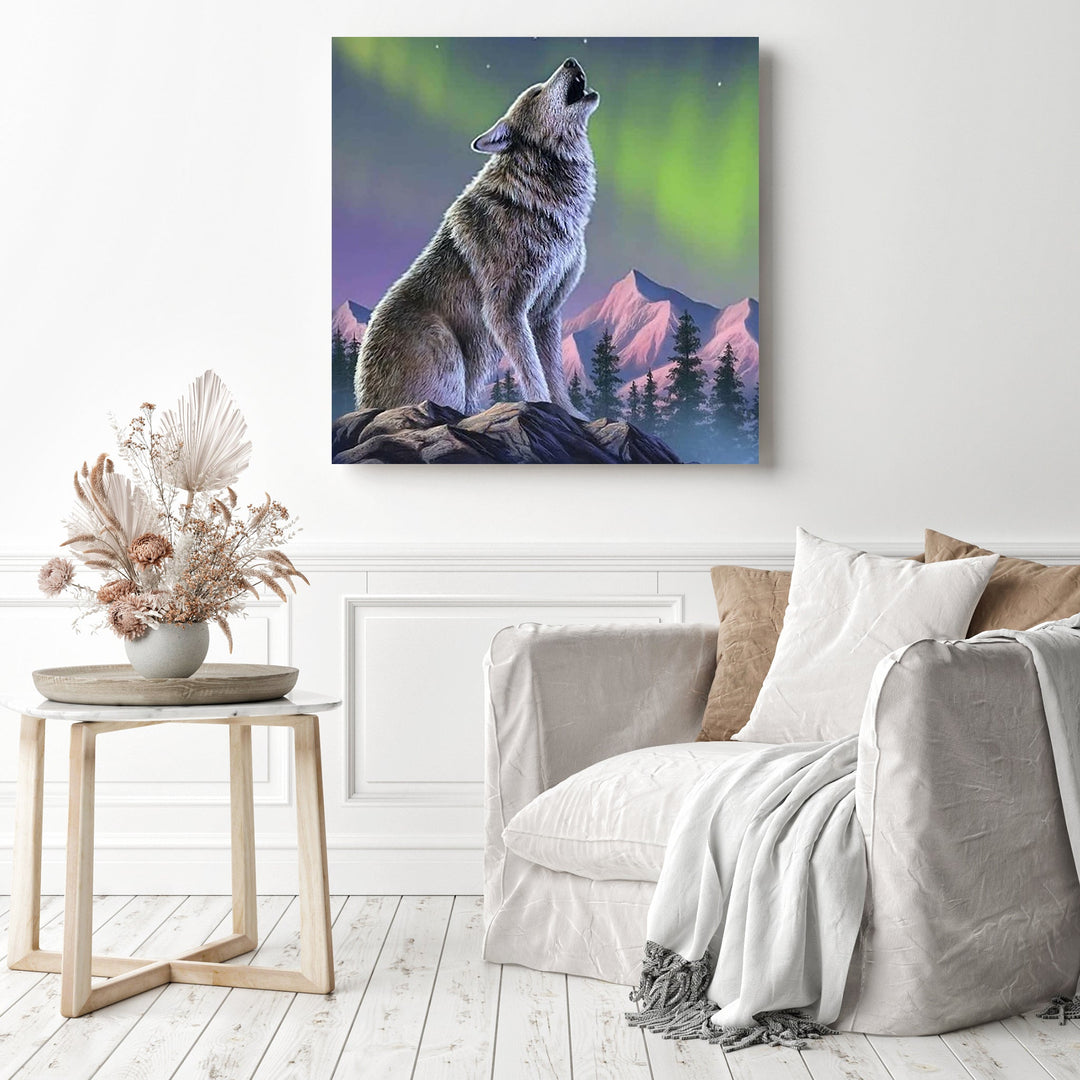 Wolf and Aurora | Diamond Painting