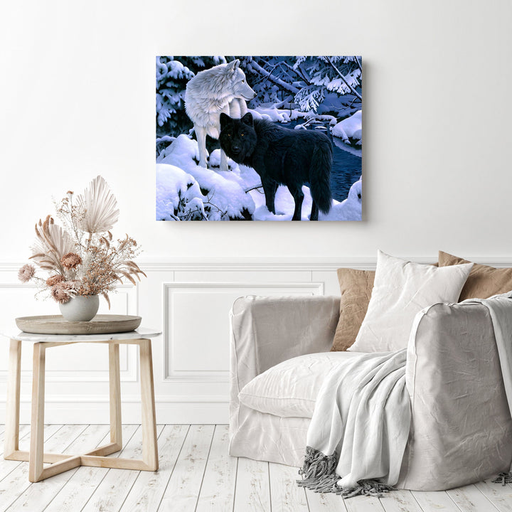 Black and White Wolves | Diamond Painting