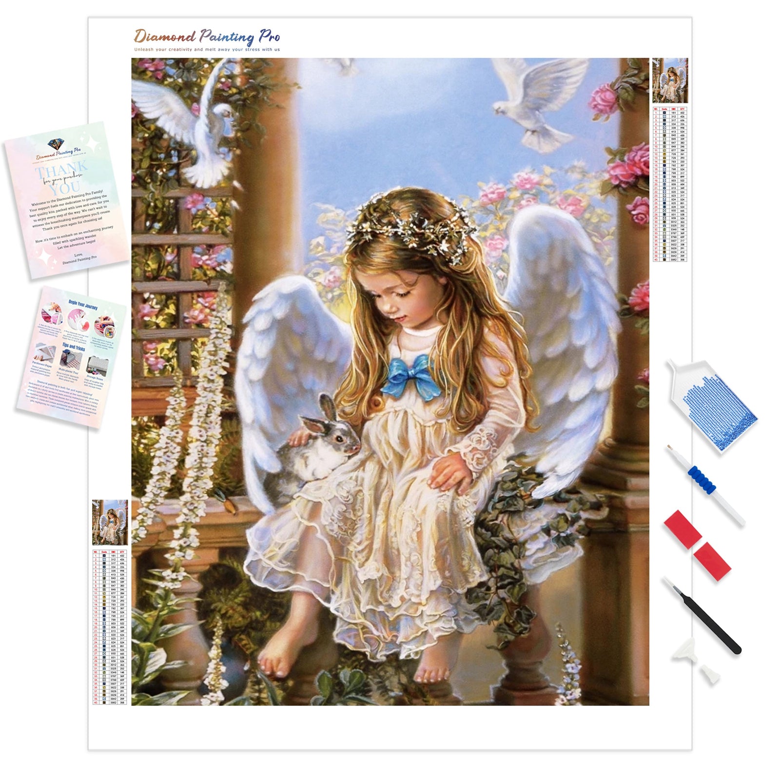 An Angel Among Us | Diamond Painting Kit - Full Drill - Square or Round Diamonds with AB Drills Option