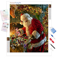 Christmas Santa with Gifts | Diamond Painting