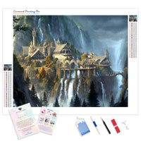 Dream Mysterious Castle Waterfall | Diamond Painting