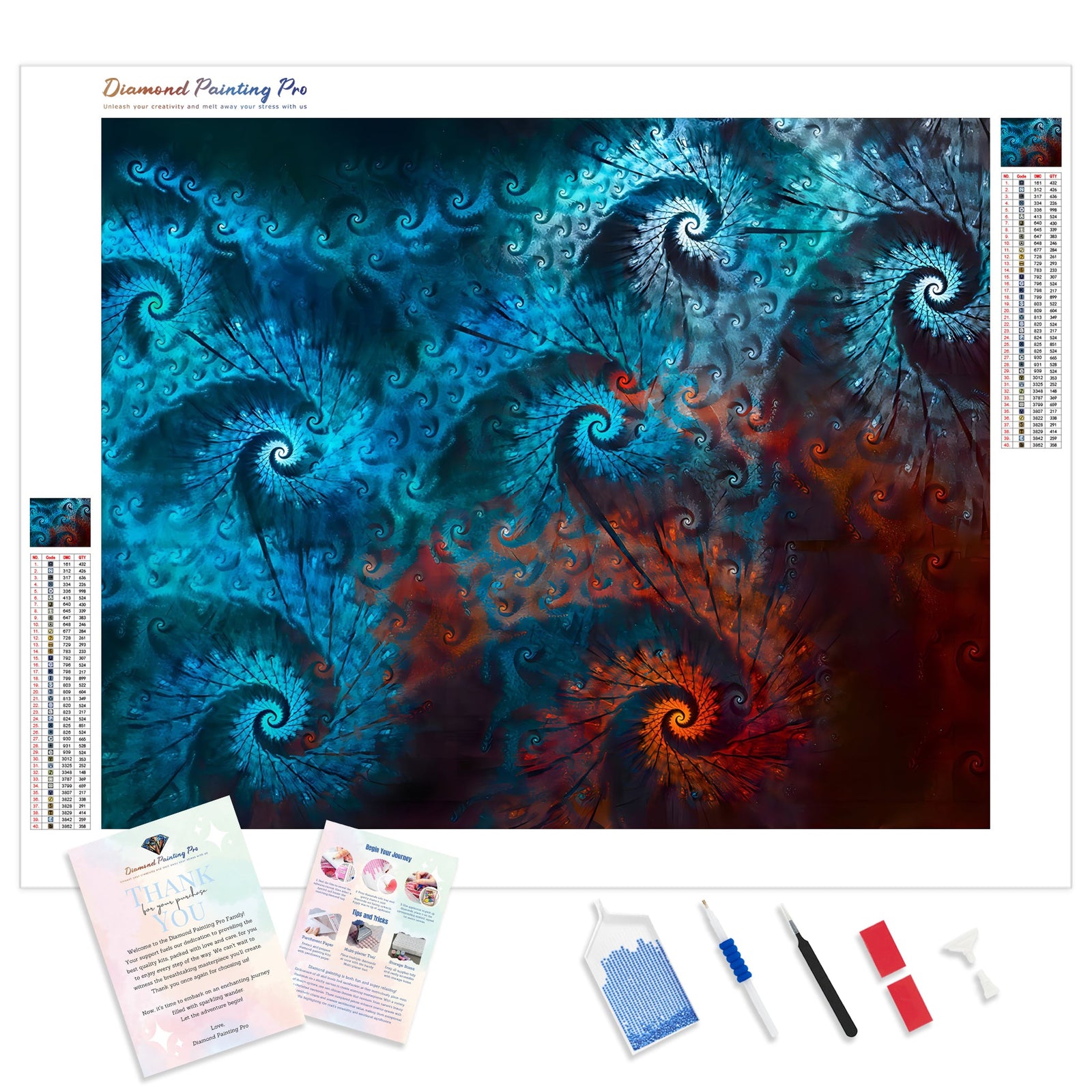 Abstract Fusion | Diamond Painting Kit - Full Drill - Square or Round Diamonds with AB Drills Option