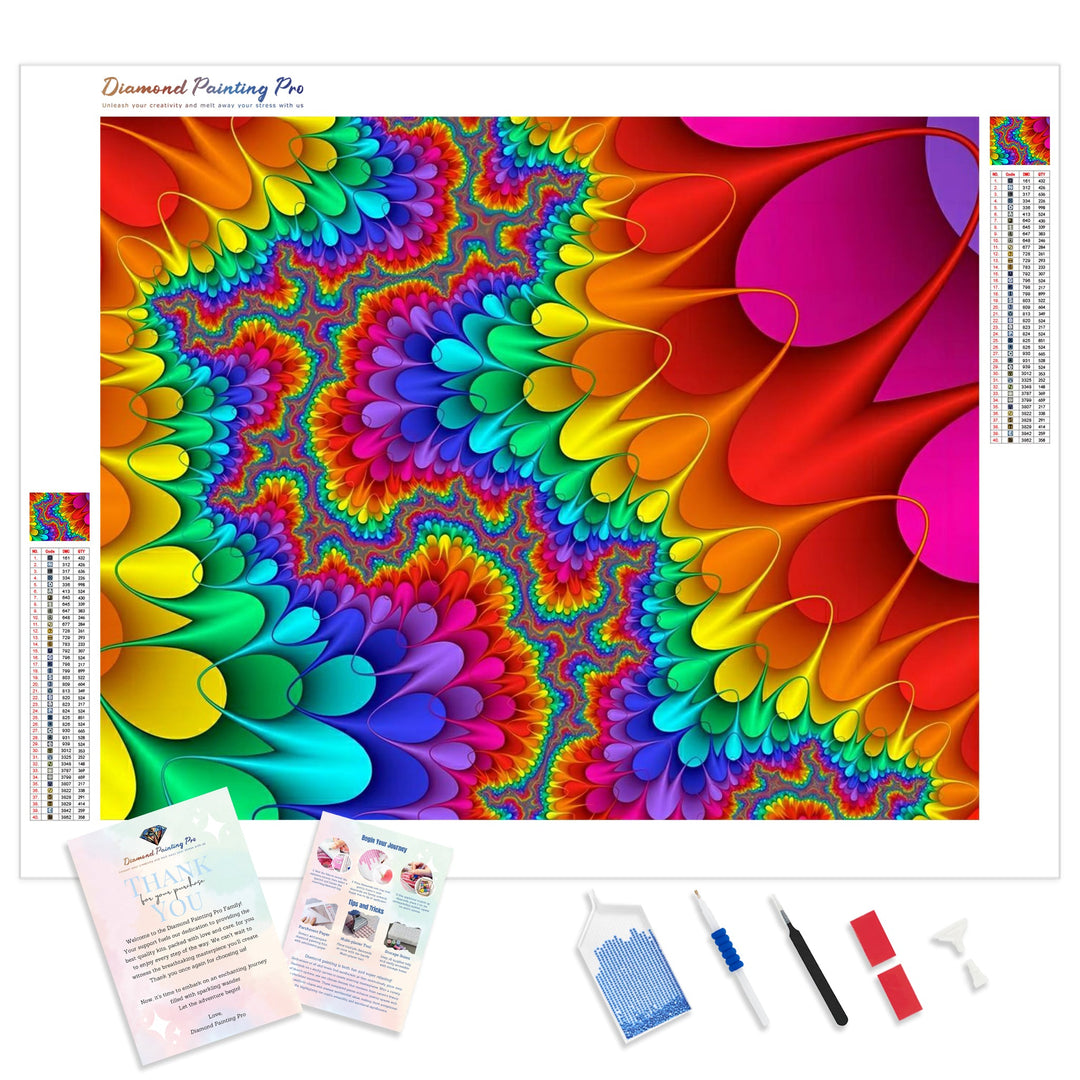 Abstract Palette | Diamond Painting Kit - Full Drill - Square or Round Diamonds with AB Drills Option