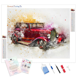 Abstract Vintage Car | Diamond Painting