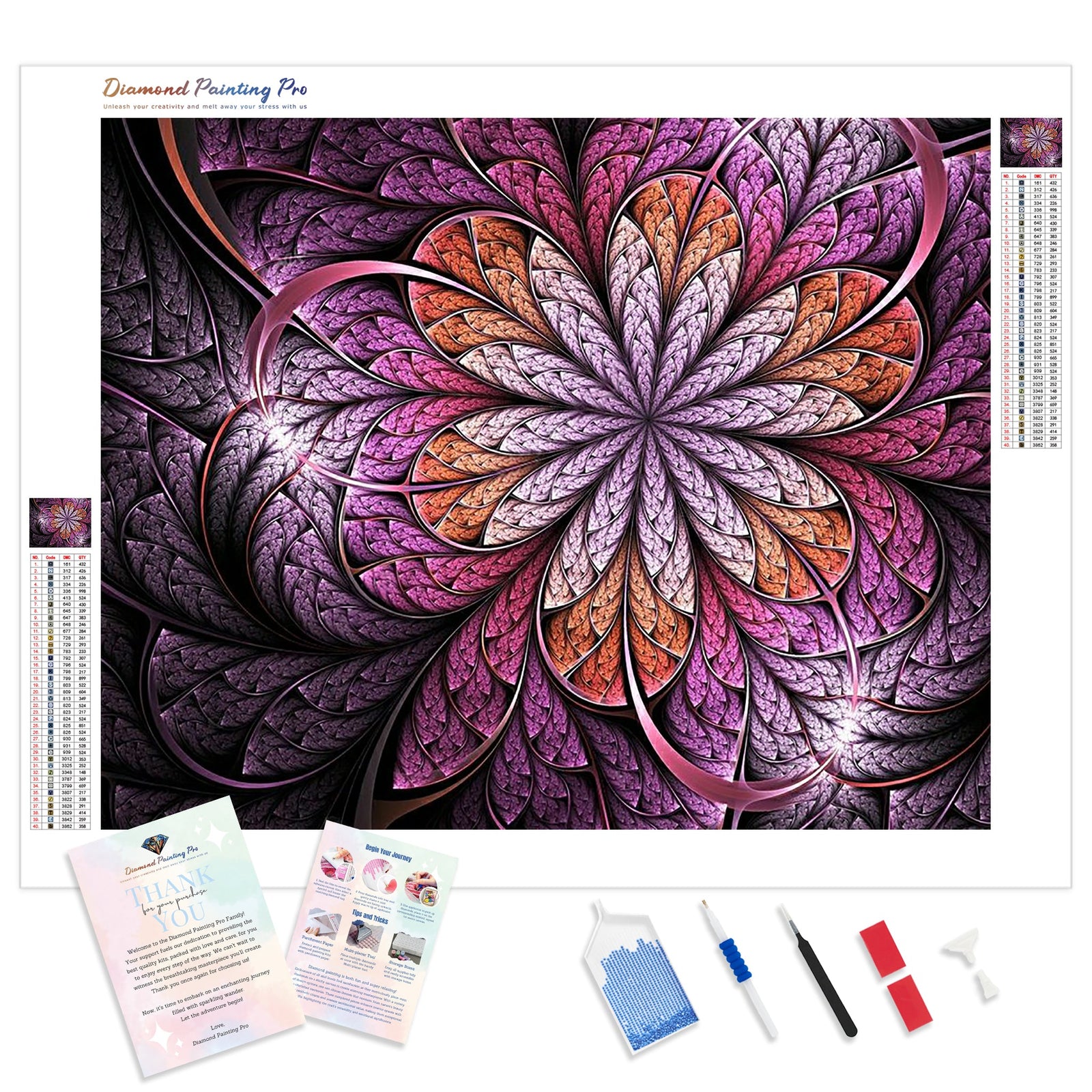 Abstract | Diamond Painting Kit - Full Drill - Square or Round Diamonds with AB Drills Option