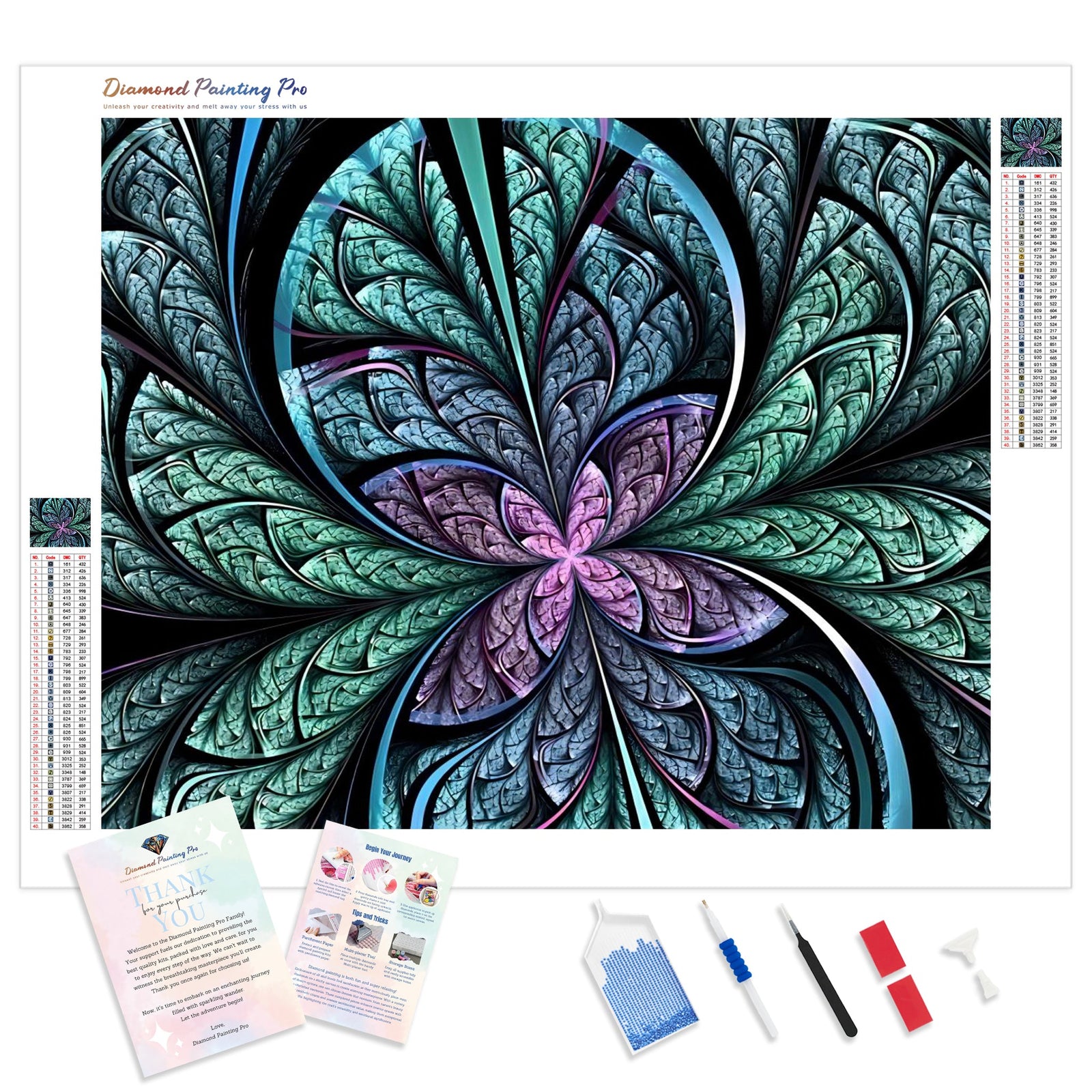 Fractal Perception | Diamond Painting Kit - Full Drill - Square or Round Diamonds with AB Drills Option