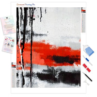 Red & Black Abstract Art | Diamond Painting