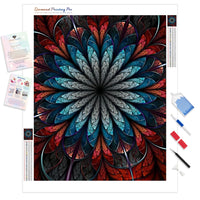 Red Shade Fractal Flower | Diamond Painting