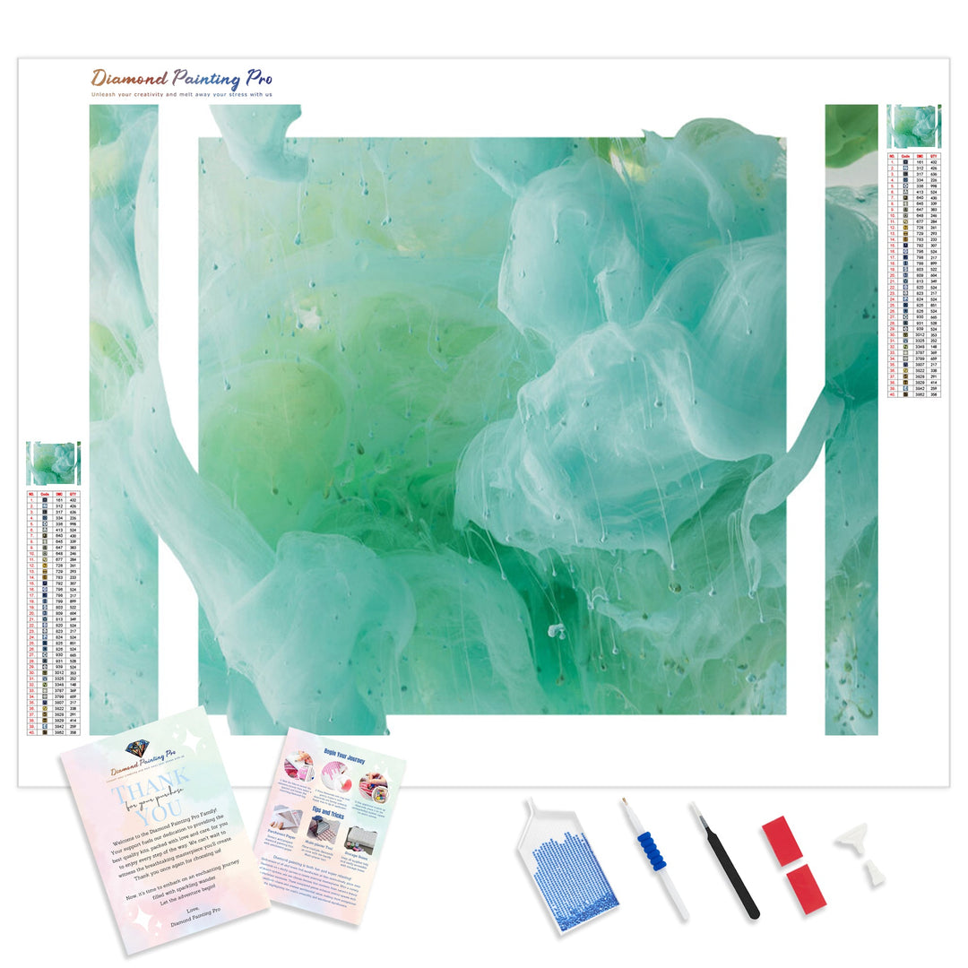 Teal Smoke | Diamond Painting Kit - Full Drill - Square or Round Diamonds with AB Drills Option