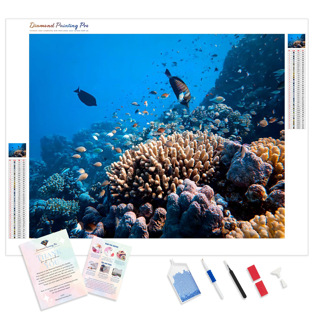 The Underwater World | Diamond Painting Kit - Full Drill - Square or Round Diamonds with AB Drills Option