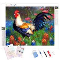 Floral Rooster | Diamond Painting