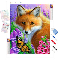 Butterfly and Fox | Diamond Painting