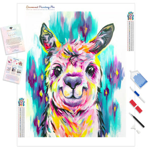 Coloful Alpaca | Diamond Painting