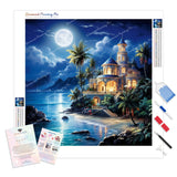 Moonlit Island | Diamond Painting Kit - Full Drill - Square or Round Diamonds with AB Drills Option
