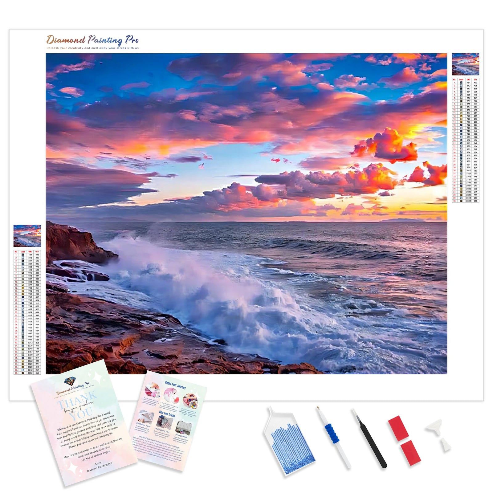 Stormy Sea | Diamond Painting Kit - Full Drill - Square or Round Diamonds with AB Drills Option