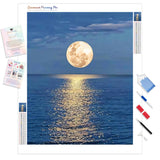 Moonlight Beach | Diamond Painting Kit - Full Drill - Square or Round Diamonds with AB Drills Option