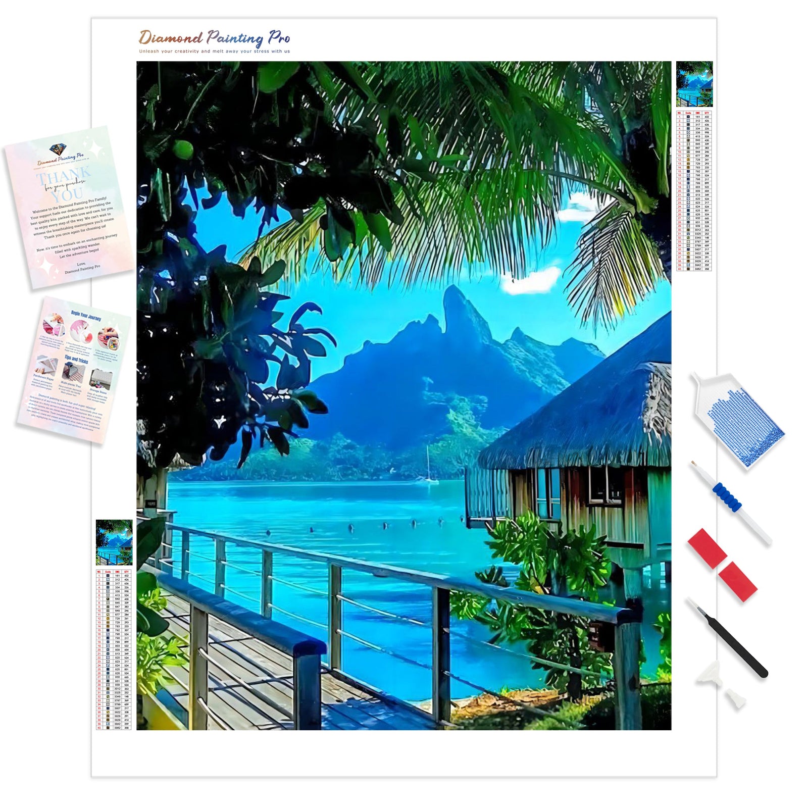 Beautiful Island | Diamond Painting Kit - Full Drill - Square or Round Diamonds with AB Drills Option