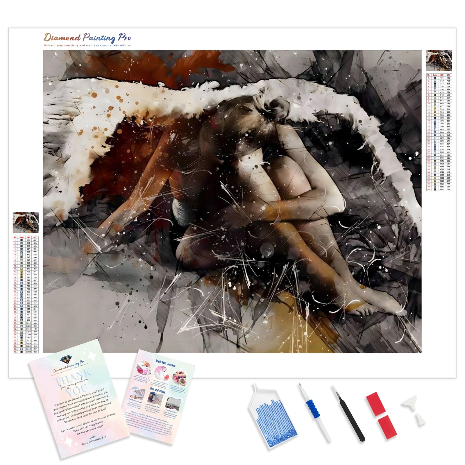 Broken Angel | Diamond Painting Kit - Full Drill - Square or Round Diamonds with AB Drills Option