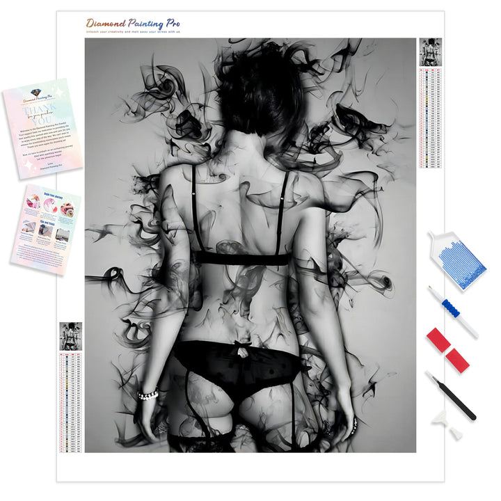 The Smoke Nude Collection B&W | Diamond Painting