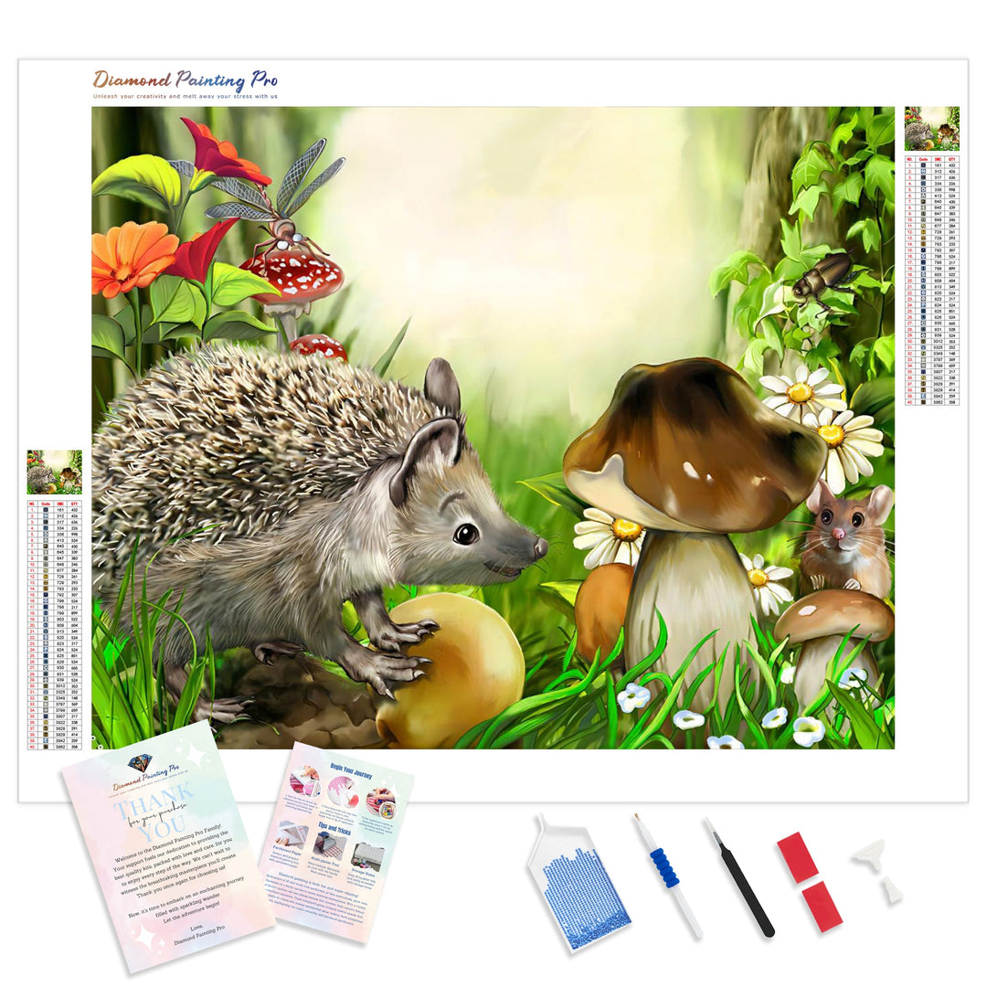 Hedgehog and Wood Mouse | Diamond Painting