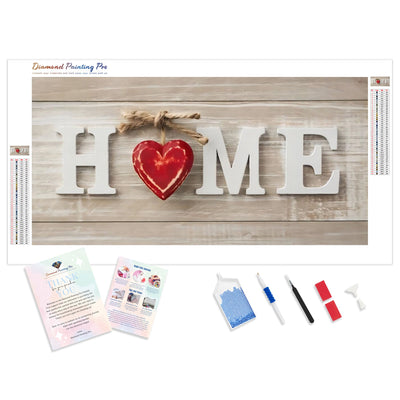 Home Is Where The Heart Is | Diamond Painting Kit - Full Drill - Square or Round Diamonds with AB Drills Option