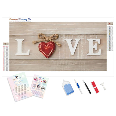 Love Is Where The Heart Is | Diamond Painting Kit - Full Drill - Square or Round Diamonds with AB Drills Option