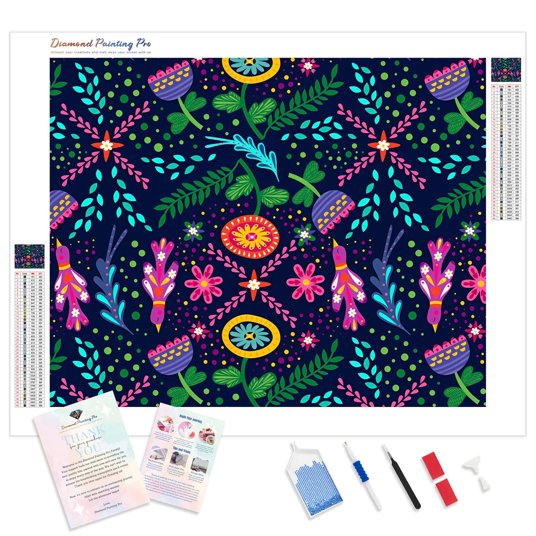 Pattern | Diamond Painting Kit - Full Drill - Square or Round Diamonds with AB Drills Option