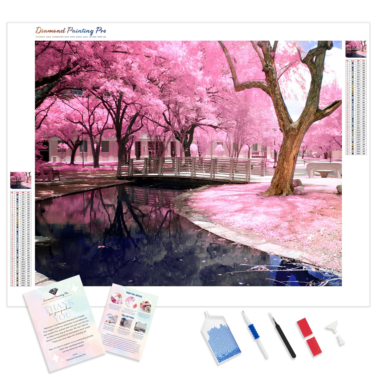 Blossom | Diamond Painting Kit - Full Drill - Square or Round Diamonds with AB Drills Option