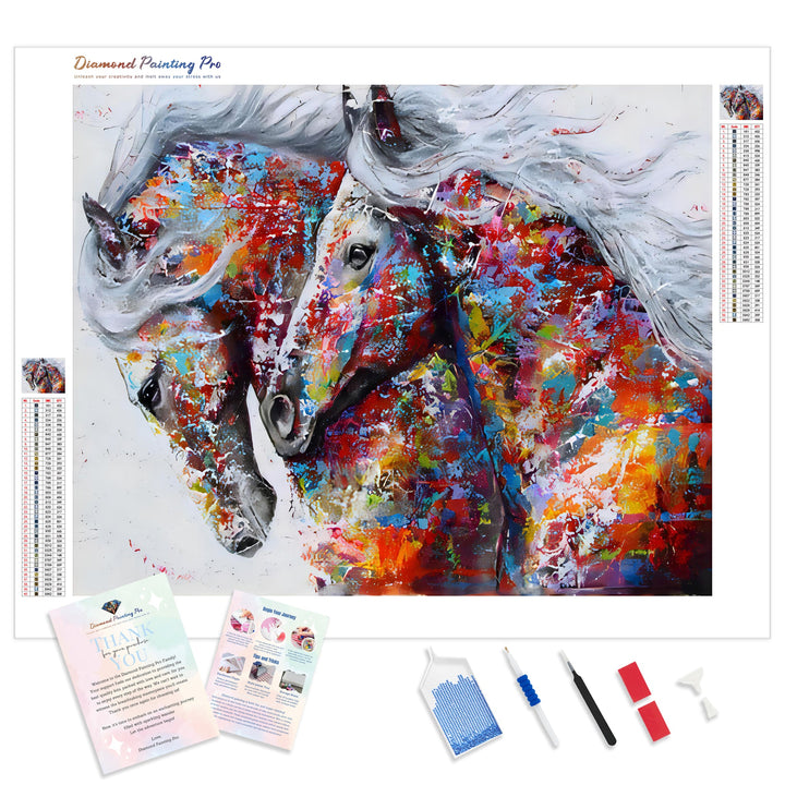 Colorful Horses | Diamond Painting