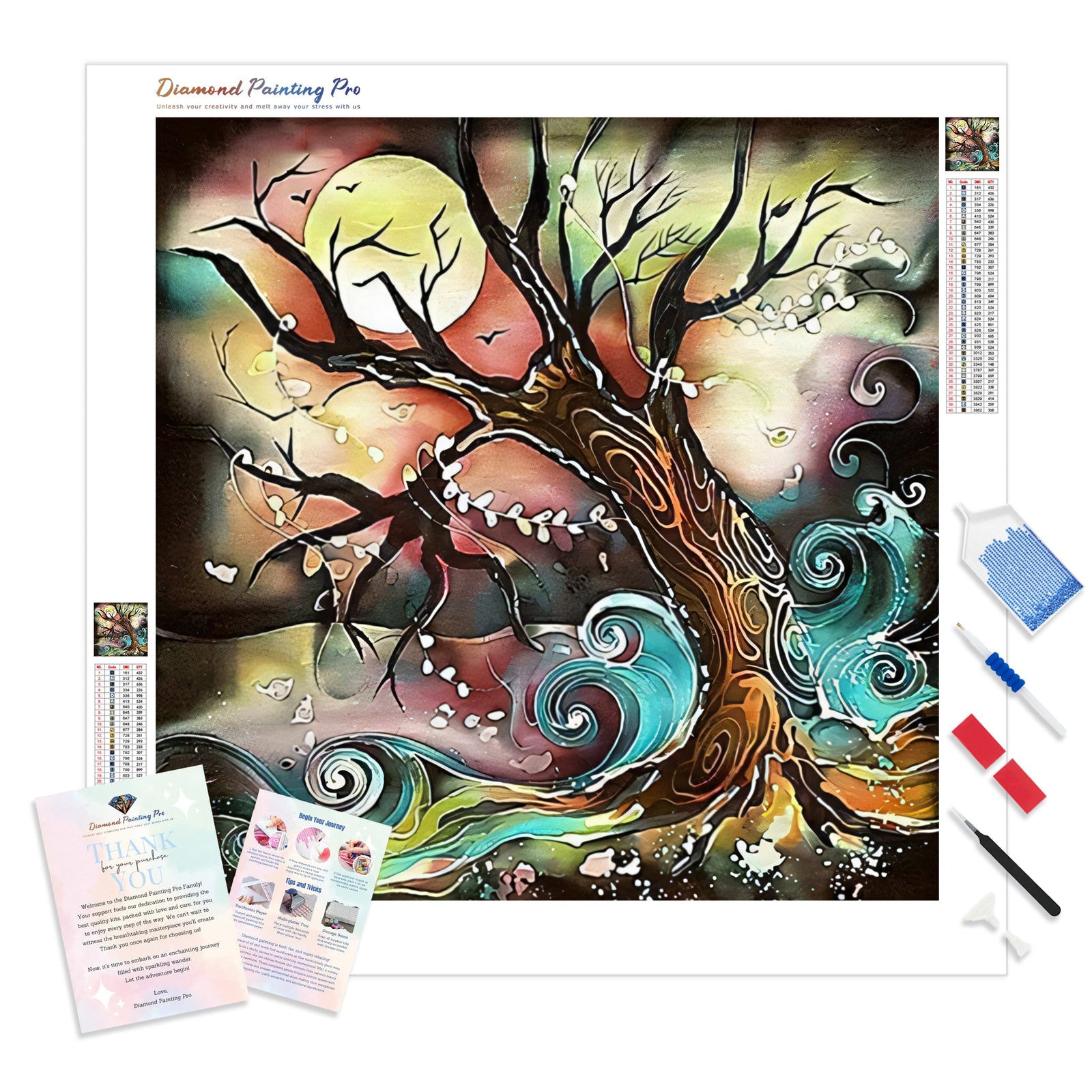 Creepy Tree Scenery | Diamond Painting Kit - Full Drill - Square or Round Diamonds with AB Drills Option