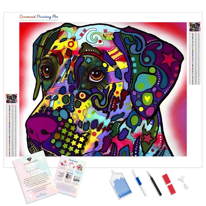 Cartoon Special Colorful Pet Dog | Diamond Painting