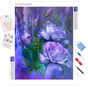 Beautiful Fantasy Colorful Shine Rose | Diamond Painting