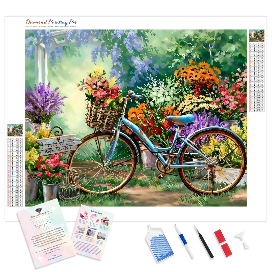 Flowers And Bicycles | Diamond Painting
