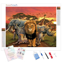 Amaizng Safari Wildlife Sunset | Diamond Painting