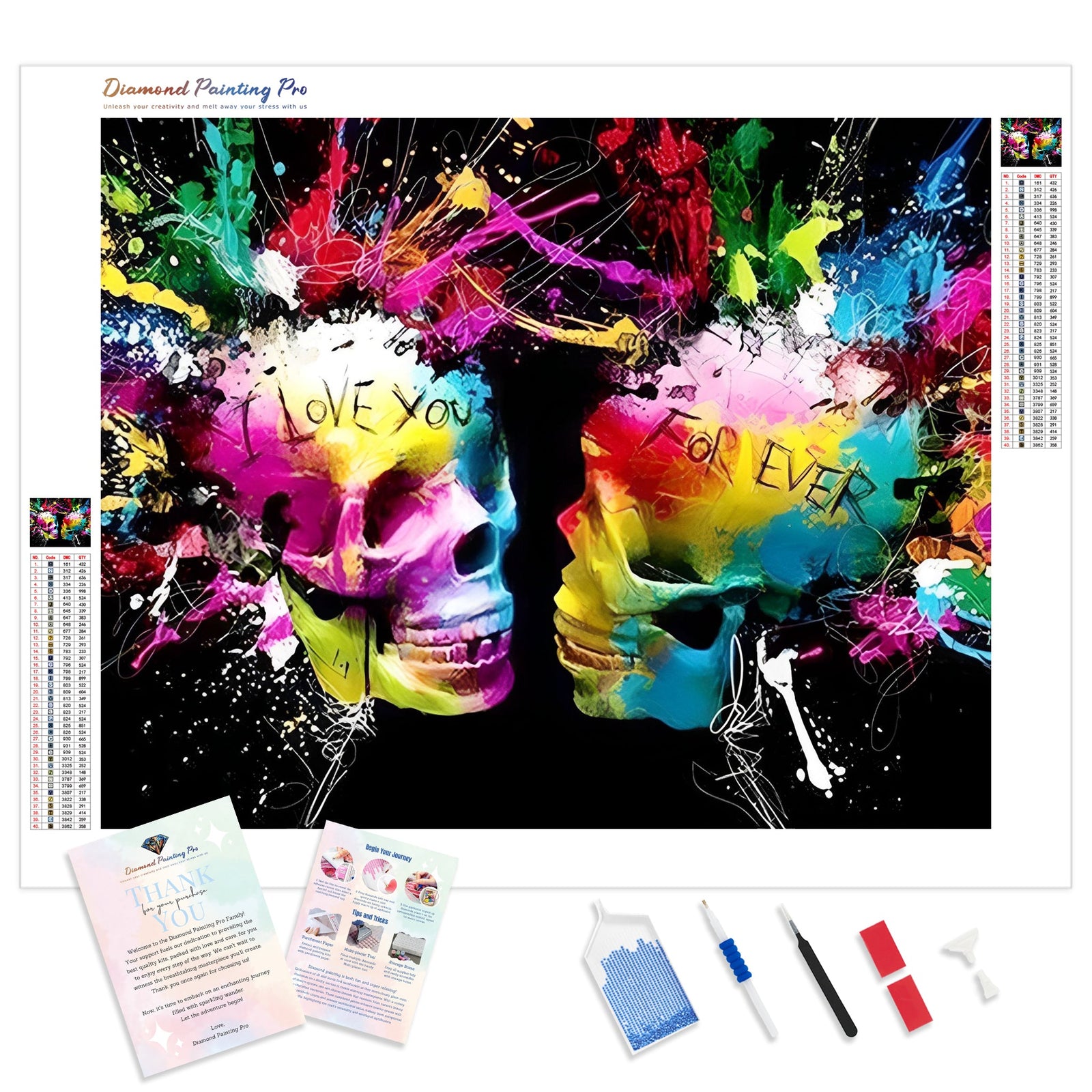 Skull Lover | Diamond Painting Kit - Full Drill - Square or Round Diamonds with AB Drills Option