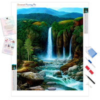 Dream Landscape Mountain Waterfall | Diamond Painting