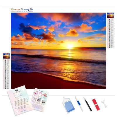 Fantastic Sunset Sea Beach Summer | Diamond Painting