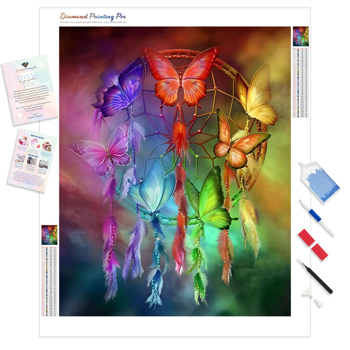 Dream Catcher Colorful Butterfly | Diamond Painting