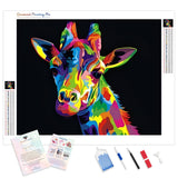 Colorful Giraffe | Diamond Painting Kit - Full Drill - Square or Round Diamonds with AB Drills Option
