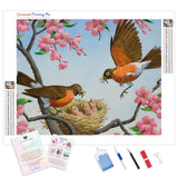 Spring Birds | Diamond Painting Kit - Full Drill - Square or Round Diamonds with AB Drills Option