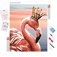 Crowned Flamingos | Diamond Painting