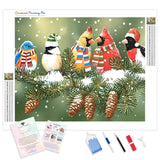 Snow Birds Winter | Diamond Painting Kit - Full Drill - Square or Round Diamonds with AB Drills Option