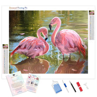 Flamingo on lake | Diamond Painting