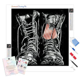 Black Shoes | Diamond Painting Kit - Full Drill - Square or Round Diamonds with AB Drills Option