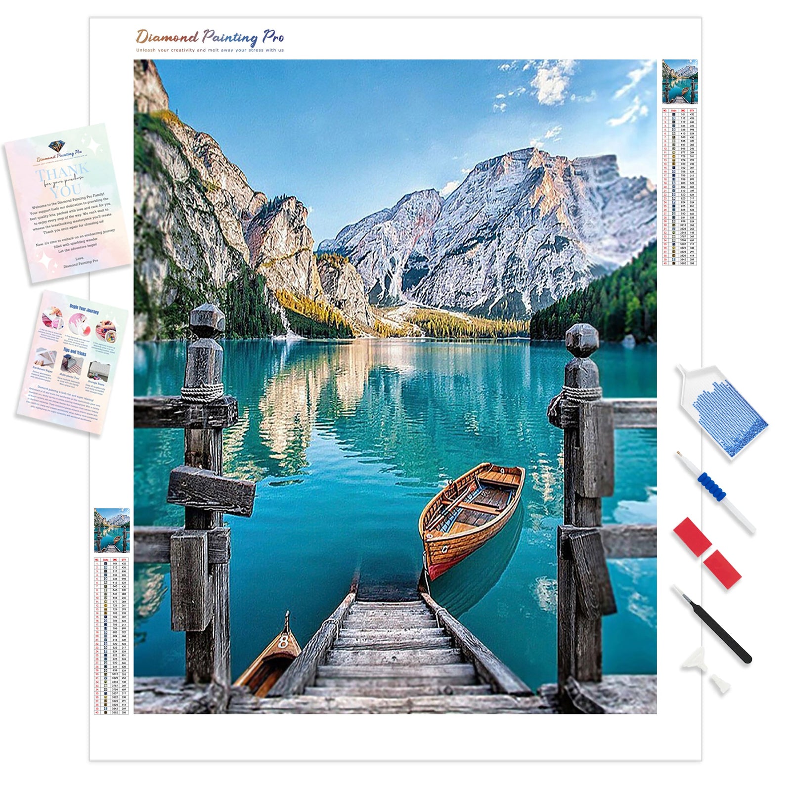 Boats | Diamond Painting Kit - Full Drill - Square or Round Diamonds with AB Drills Option