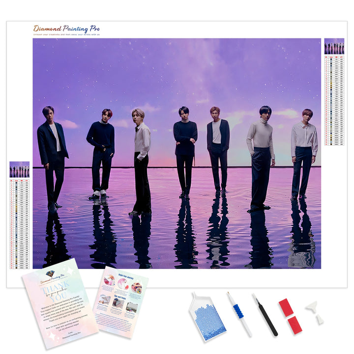 Diamond Bts BTS Diamond Painting Kits | Full Drill Kpop Diamond Art – Diamond ...